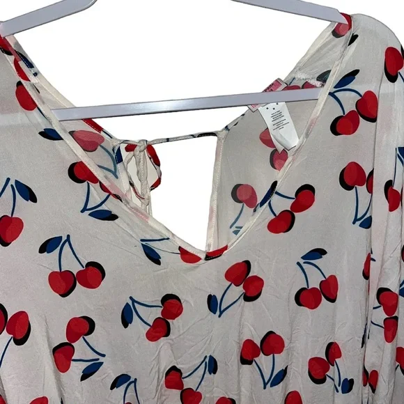 Kate Spade New York Women's Medium Cherry Toss Romper Coverup - Picture 5 of 6